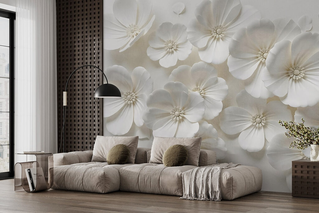 Overlapping blooms, soft shadow — interior 6