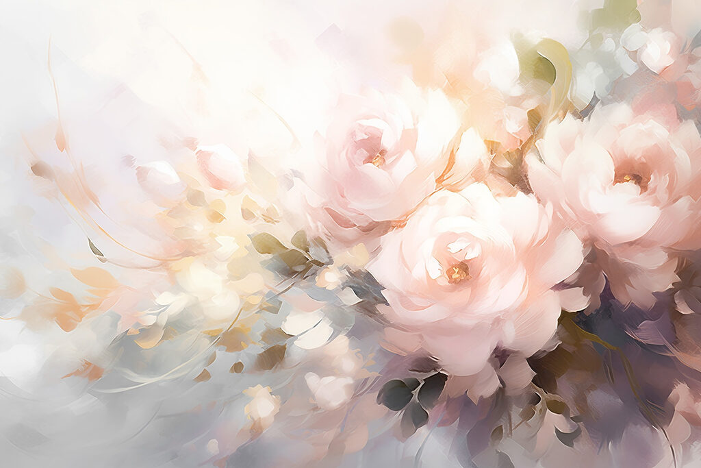 Light pink blooms — full design