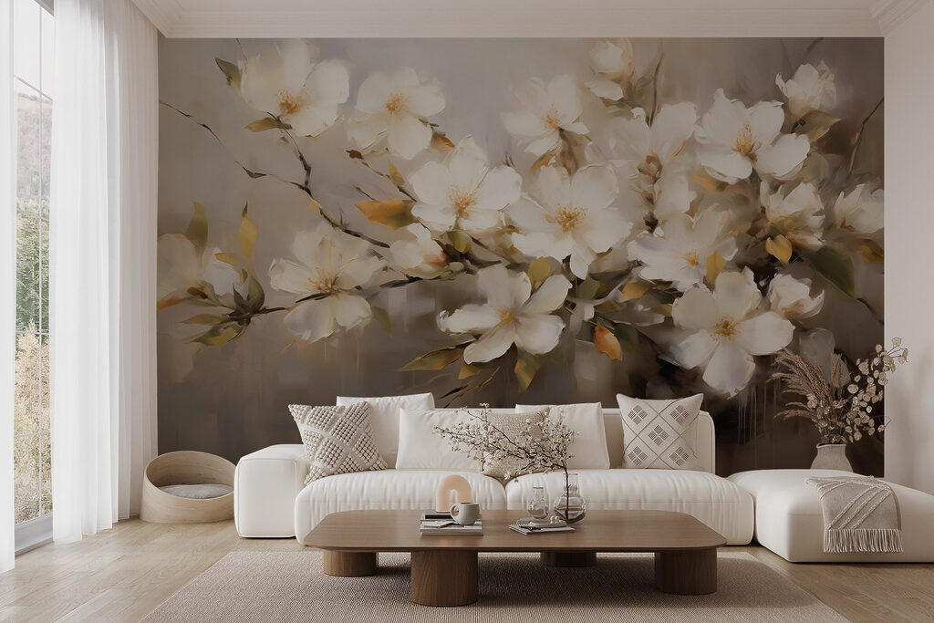 White blossom, oil painting — interior 3