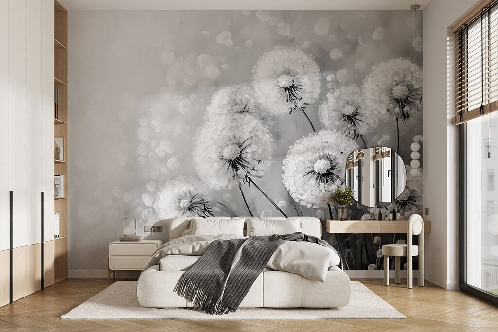 Dandelions in Shimmering Light in an interior