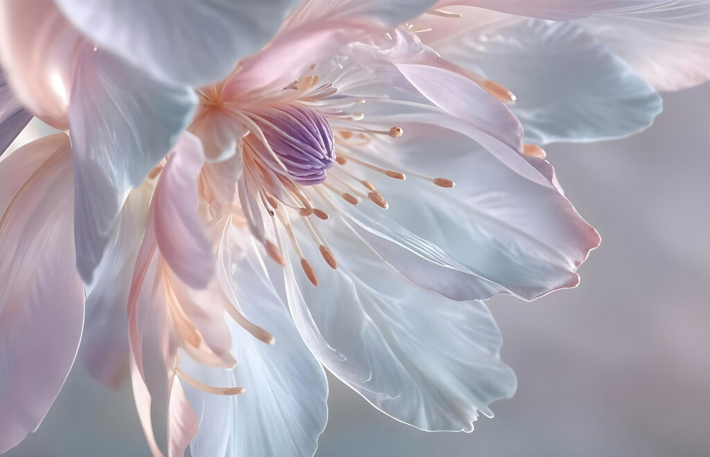 Pearly flower glow — full design