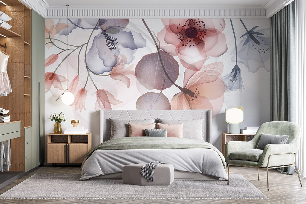 Translucent hanging flowers — interior 1