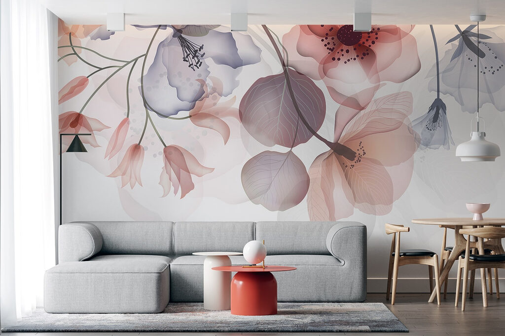 Translucent hanging flowers — interior 6