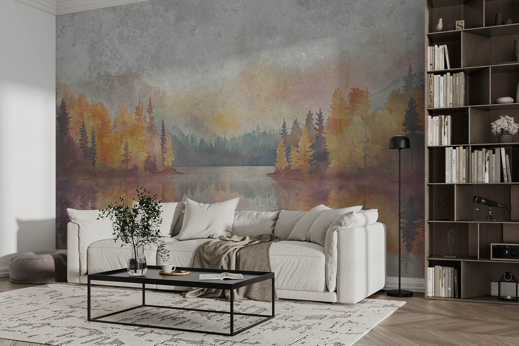 Autumn trees and reflections — interior 2