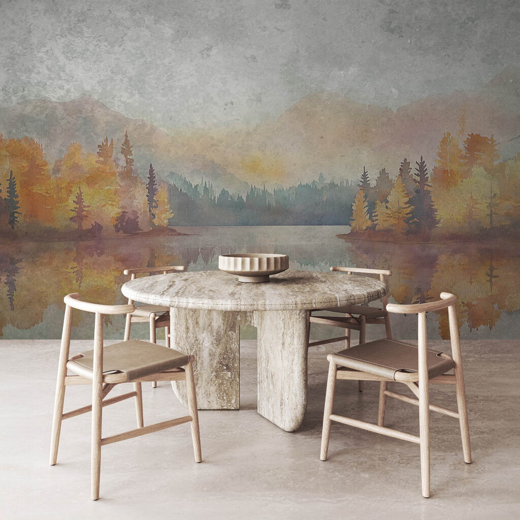 Autumn trees and reflections — interior 3