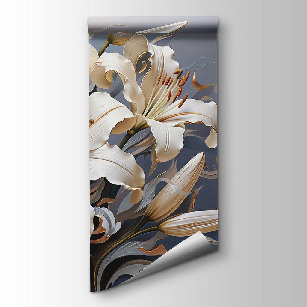 White lilies in waves — product view