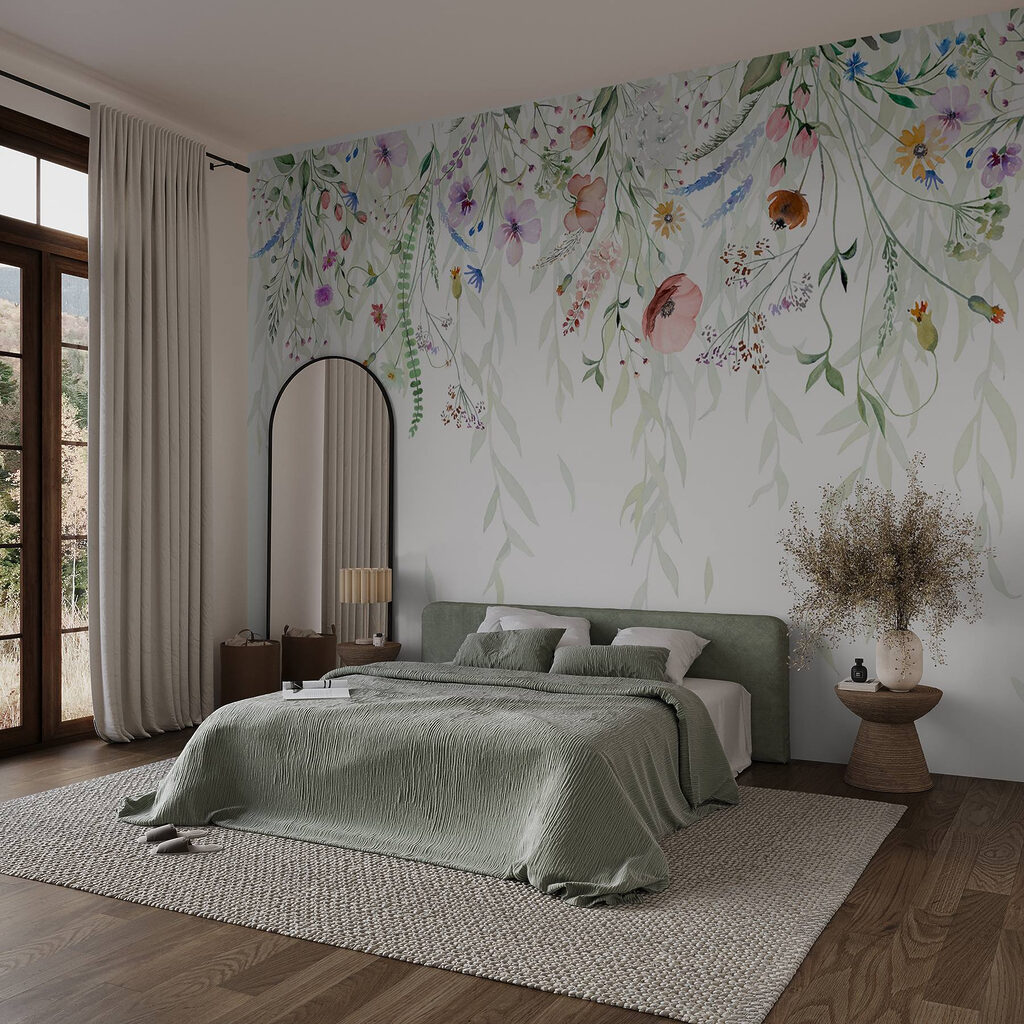 Colourful flowers on white — interior 1