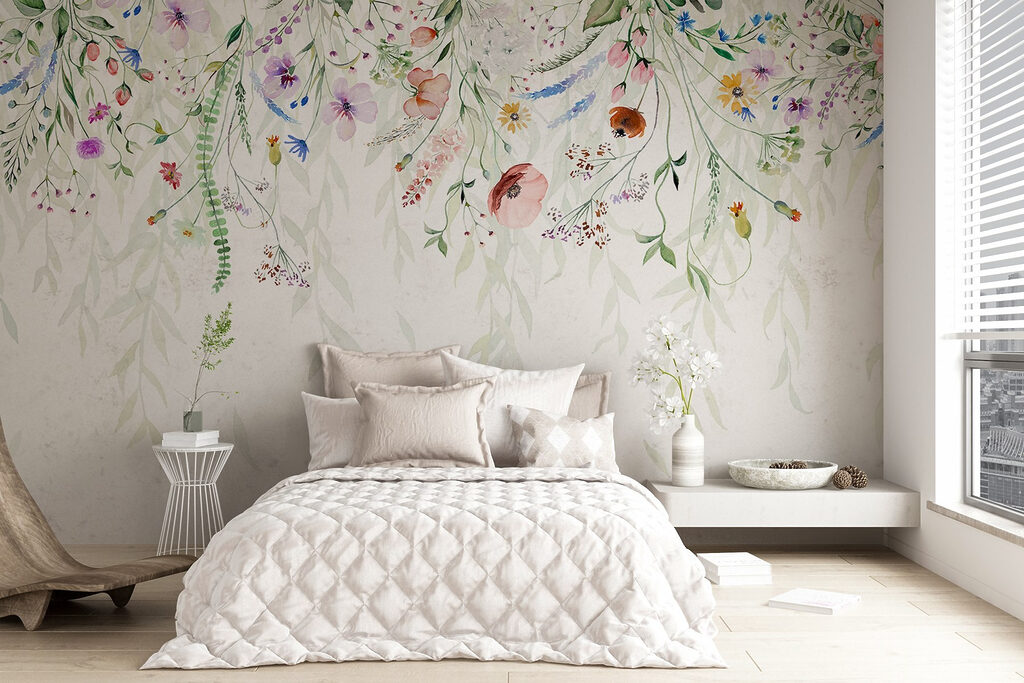 Colourful flowers on white — interior 4
