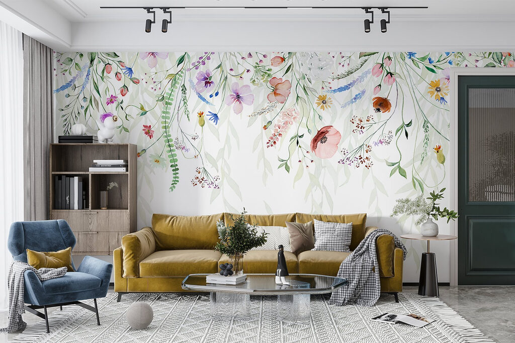 Colourful flowers on white — interior 6