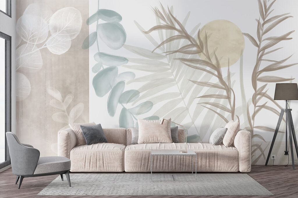 Leaves over soft shapes — interior 6