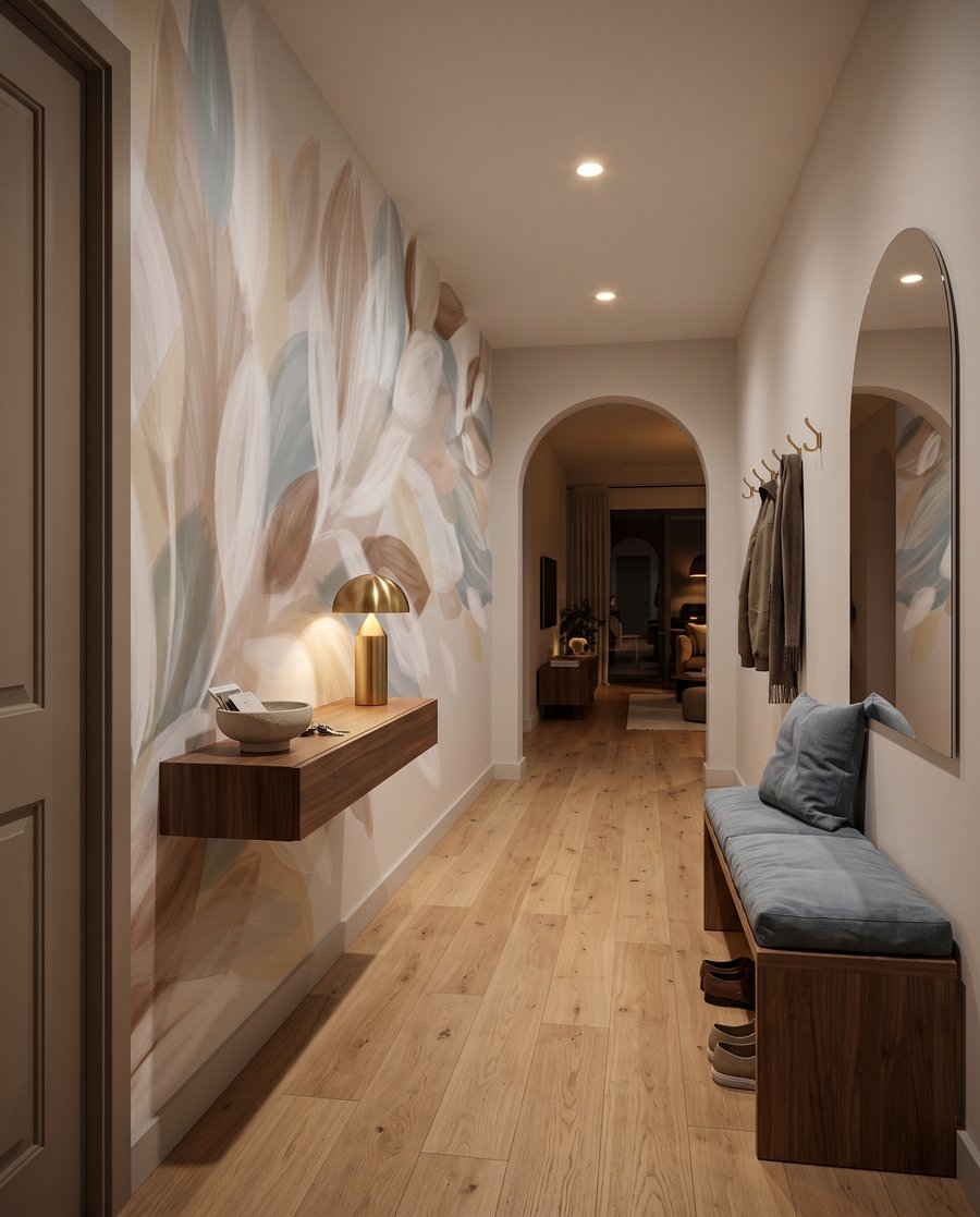 Leaf Brushstrokes in an interior