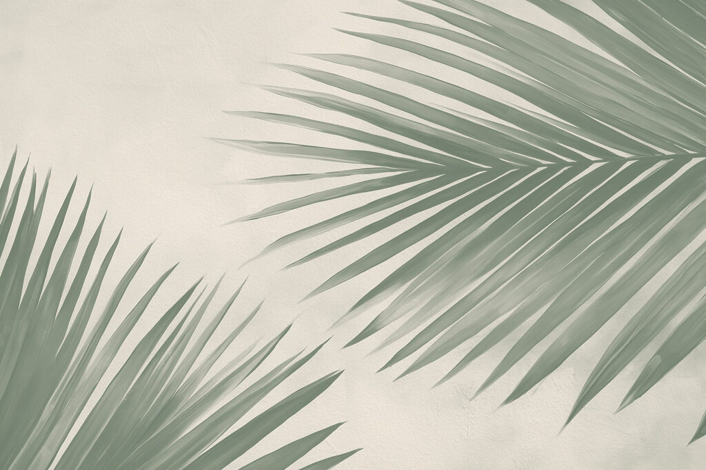 Two palm leaves — full design