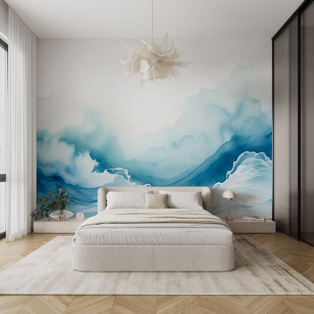 Blue surf in ink — interior 1