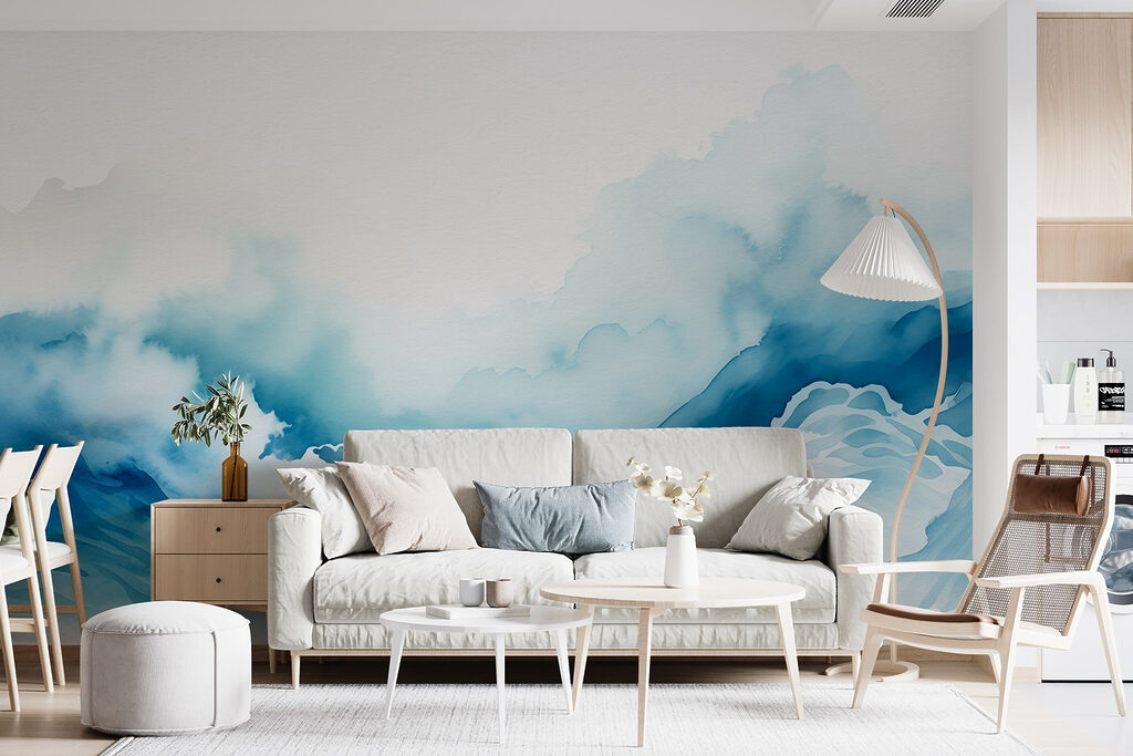 Blue surf in ink — interior 3