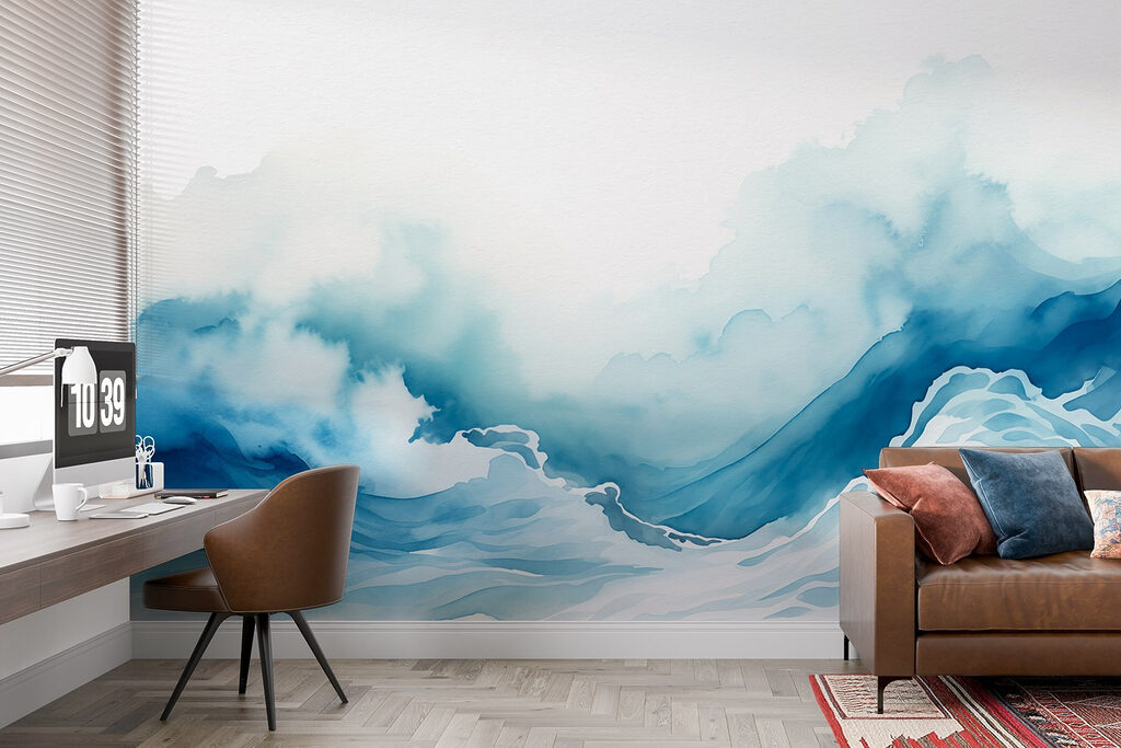 Blue surf in ink — interior 5