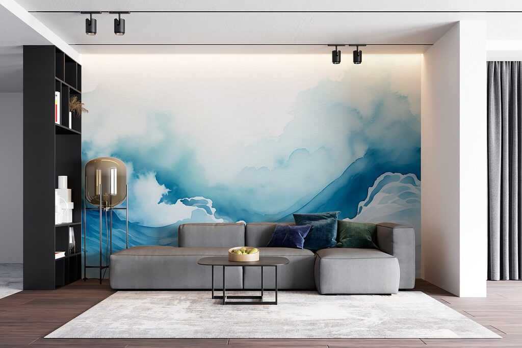 Blue surf in ink — interior 6