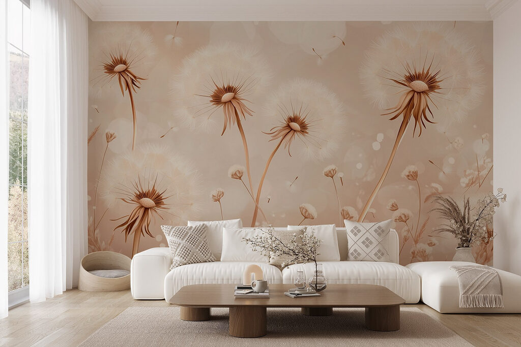 Dandelion seeds in light — interior 2