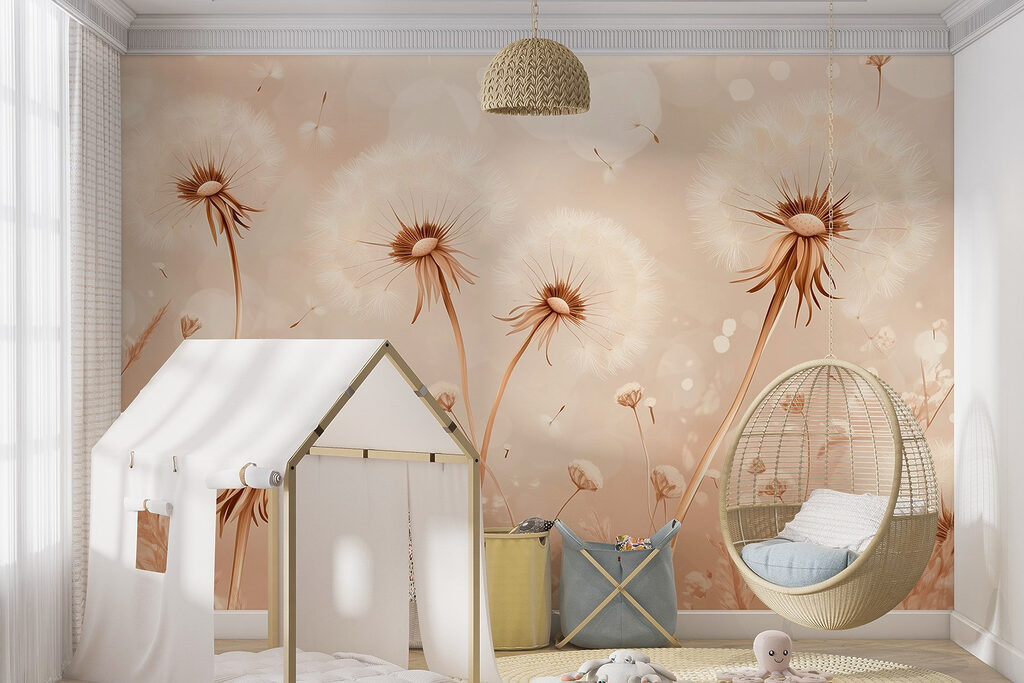 Dandelion seeds in light — interior 3