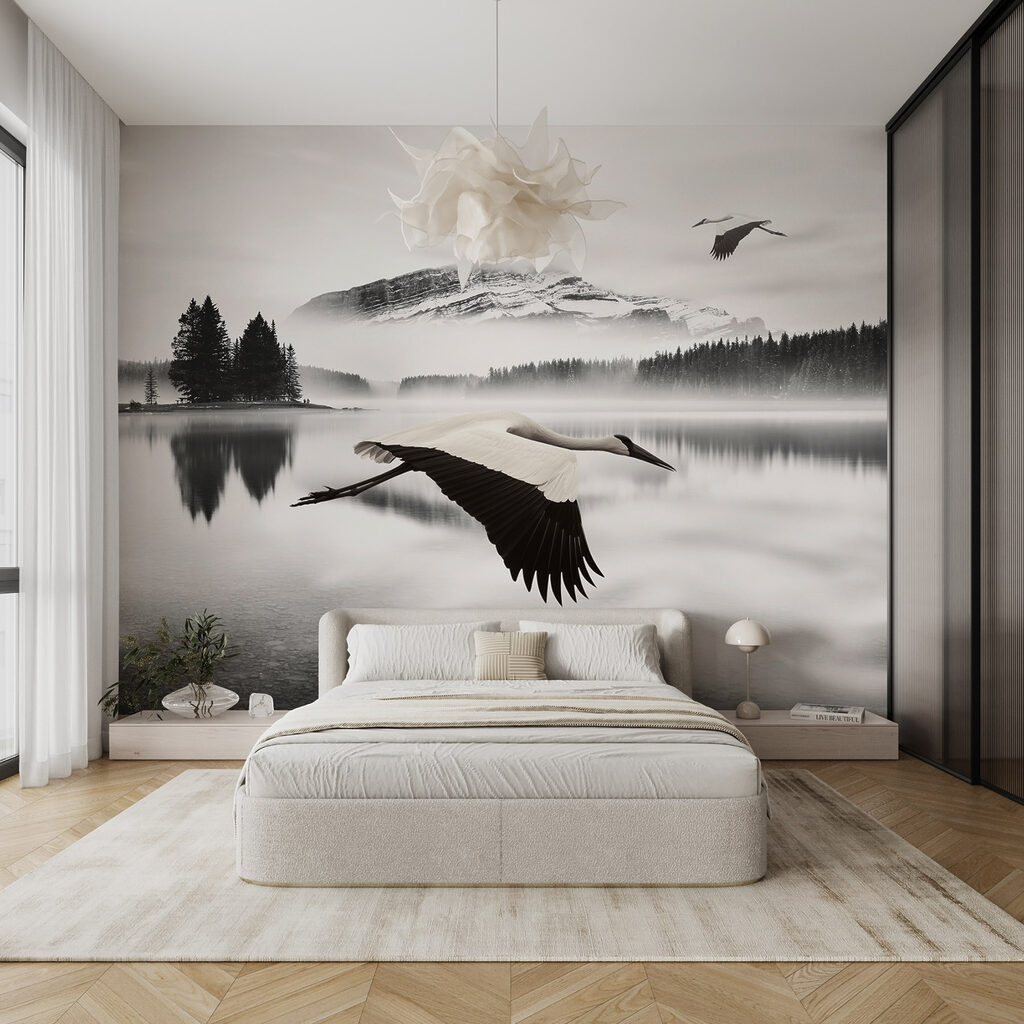 Waterbirds, black and white — interior 4