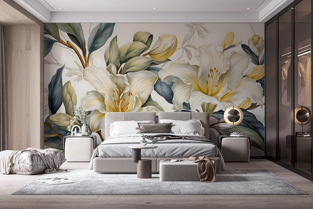 Yellow accents among lilies — interior 1