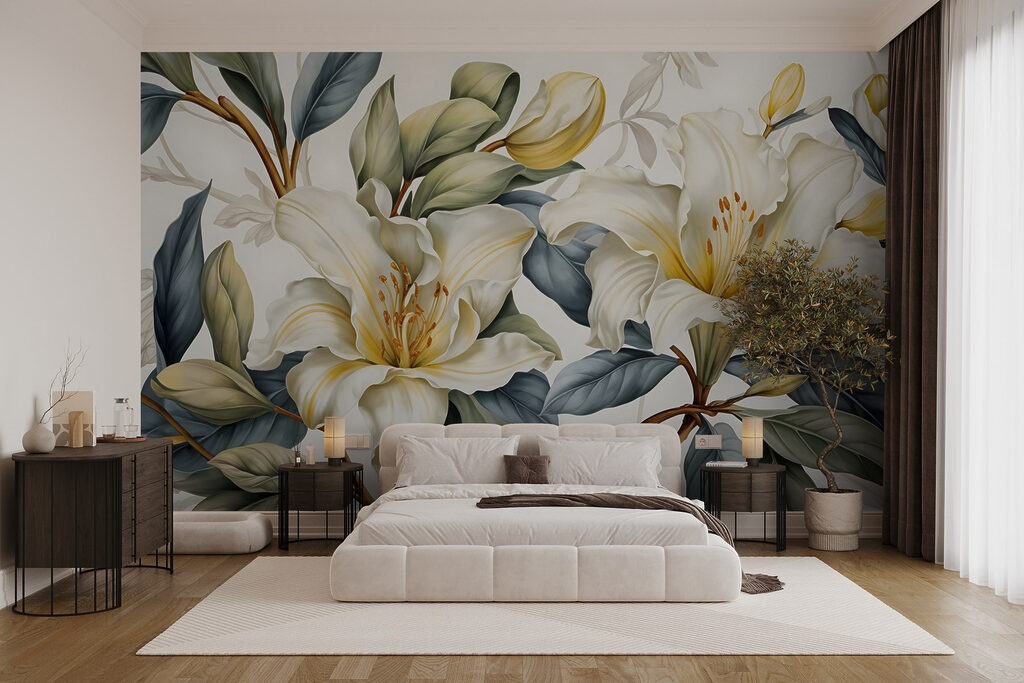 Yellow accents among lilies — interior 2
