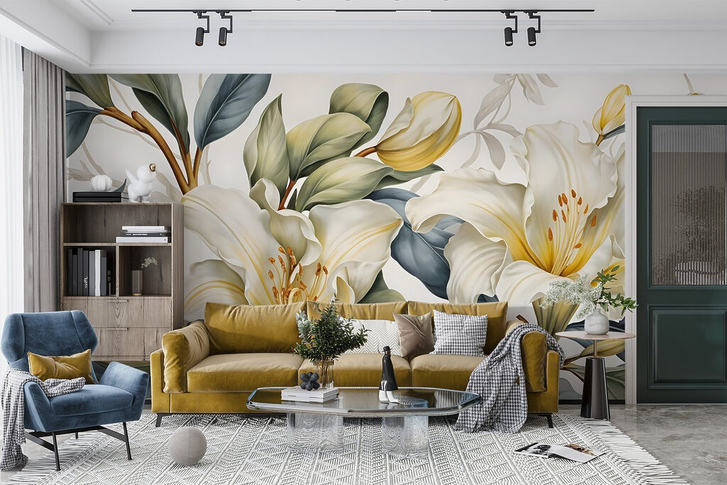Yellow accents among lilies — interior 3