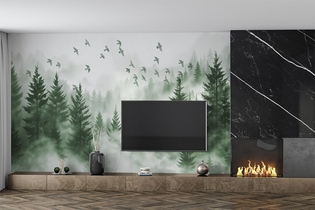 Birds Above Misty Pines — interior 3