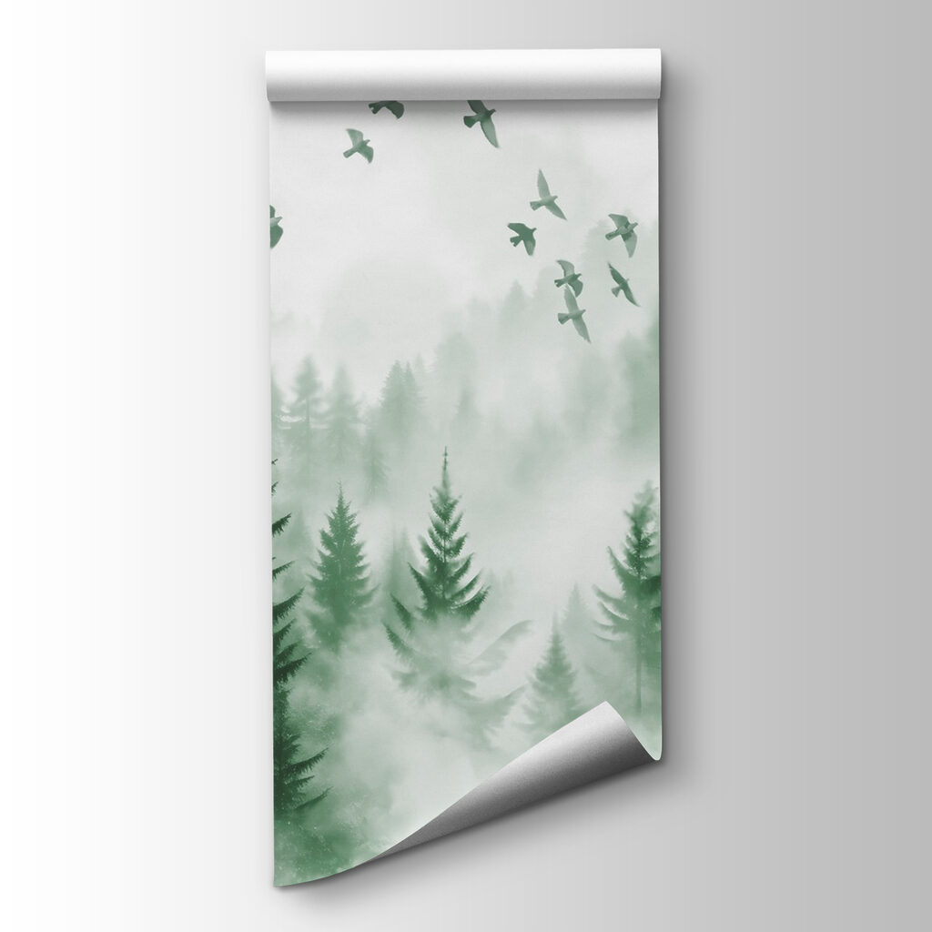 Birds Above Misty Pines — product view