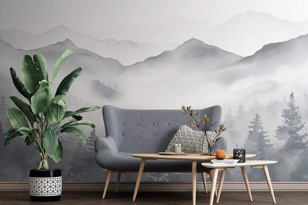 Pines beneath mountain mist — interior 4