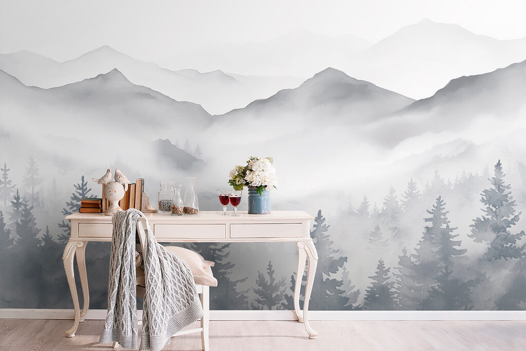 Pines beneath mountain mist — interior 5