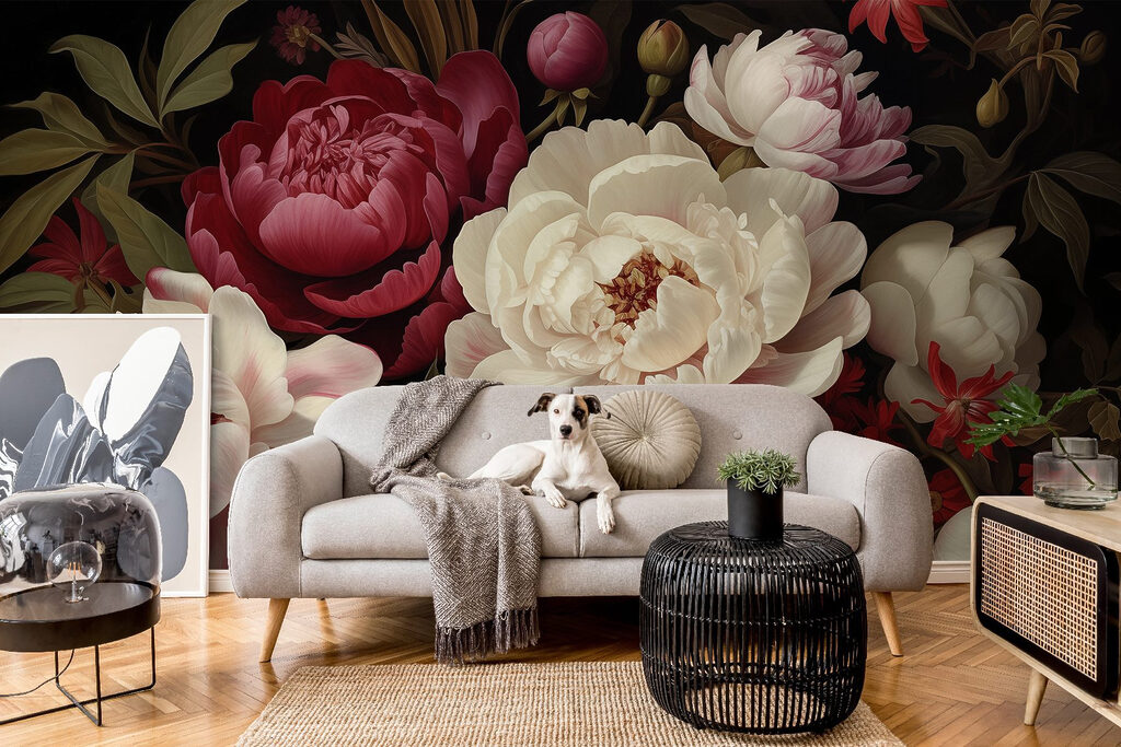 Peonies in shadow — interior 1