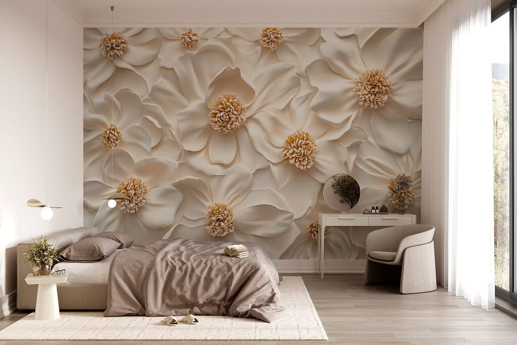 Gold hearts among petals — interior 2