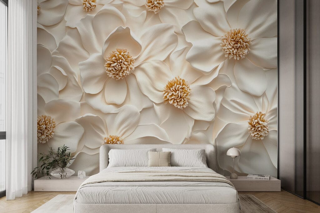 Gold hearts among petals — interior 3