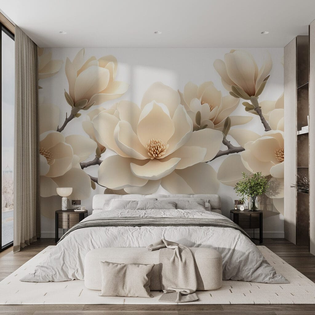Cream magnolias close together — interior 2