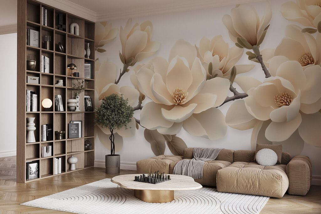 Cream magnolias close together — interior 3