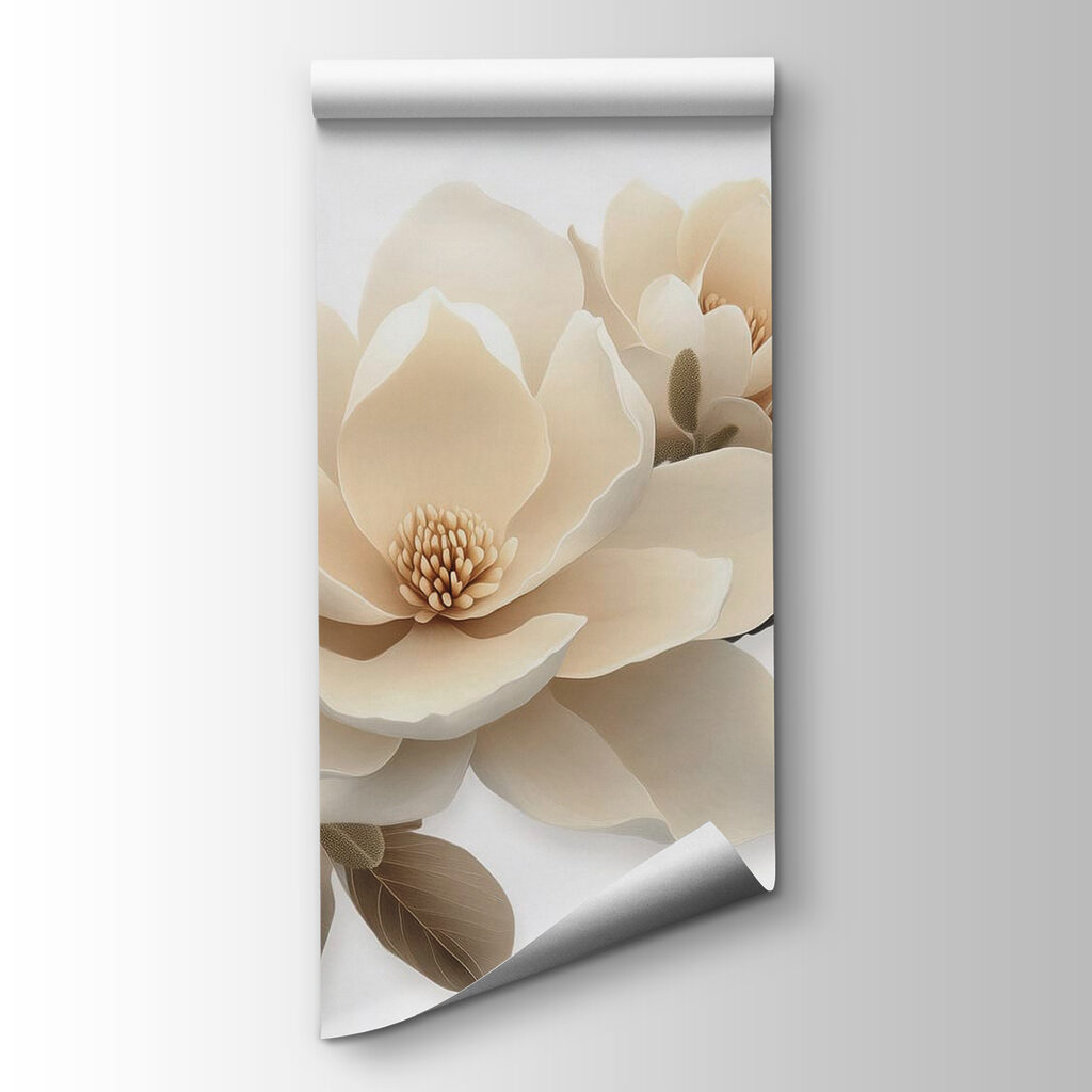Cream magnolias close together — product view