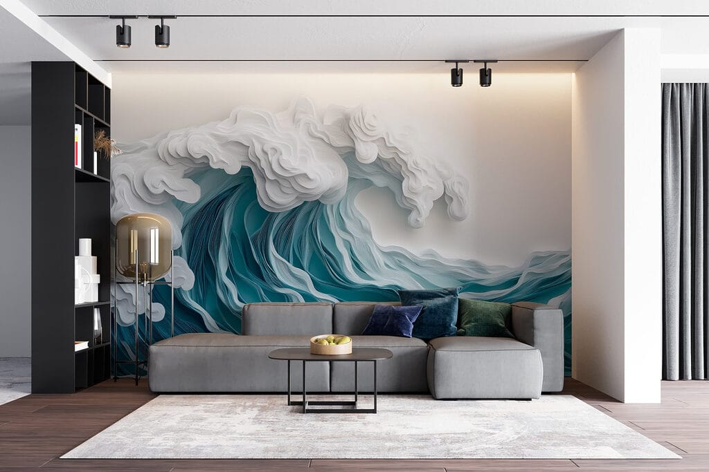 Turquoise surf in layers — interior 5