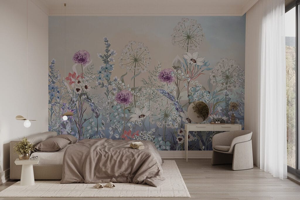 Pastel meadow with wildflowers — interior 1