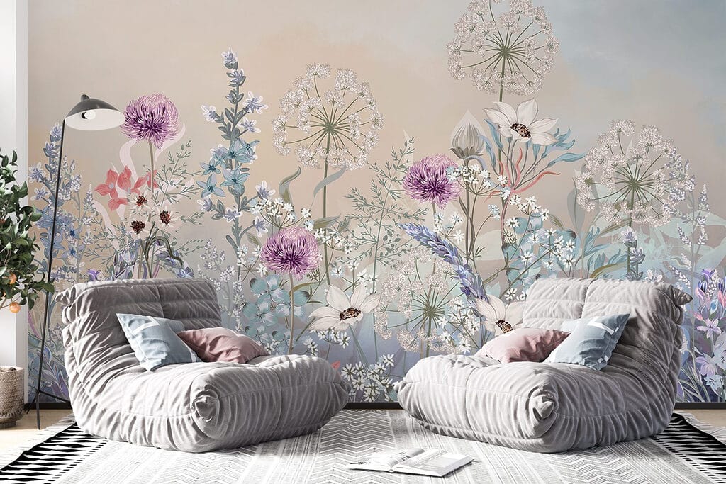 Pastel meadow with wildflowers — interior 5