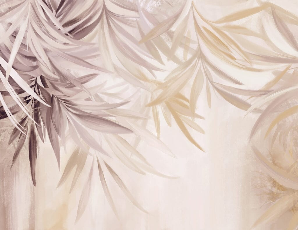 Palm Leaves in Blush — full design