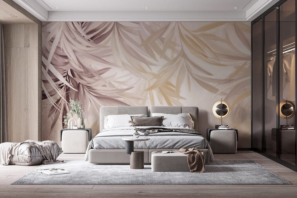 Palm Leaves in Blush — interior 2