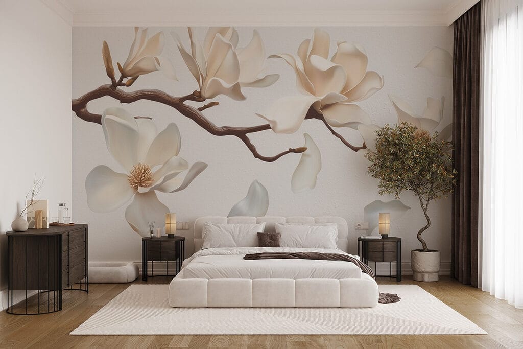 Magnolia Petal Drift in an interior