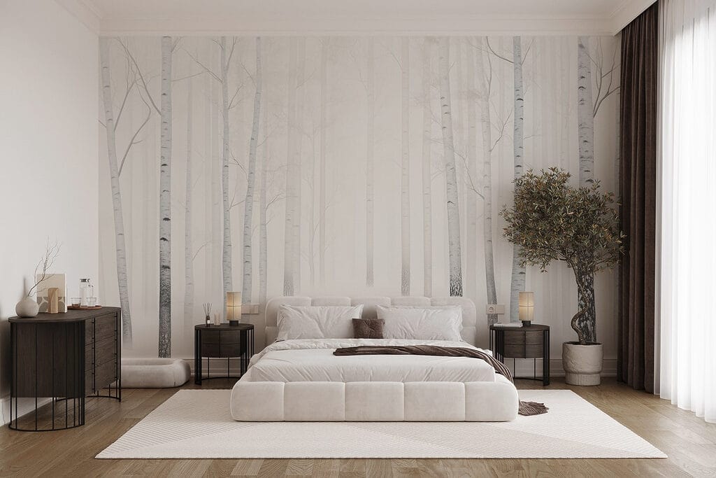 White birches in backlight — interior 2