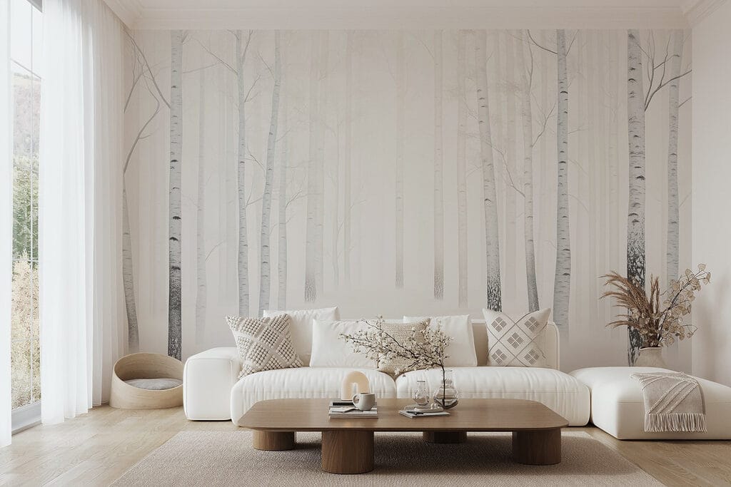 White birches in backlight — interior 4