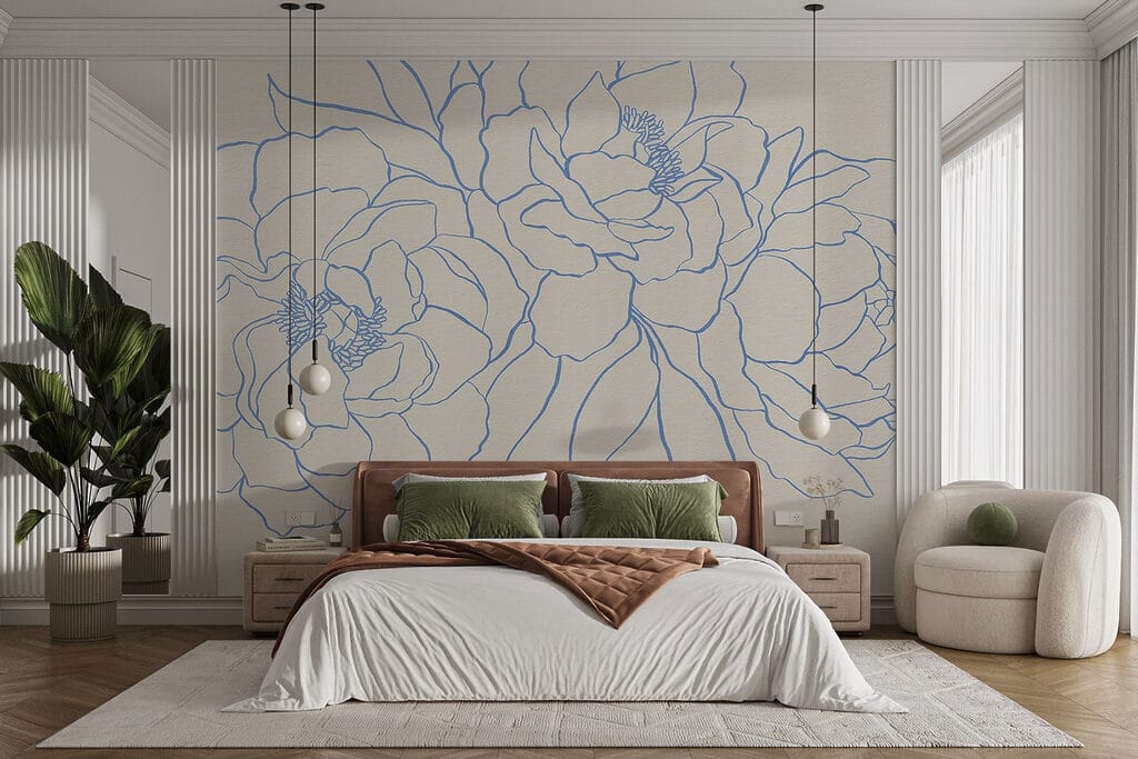 Peonies in One Line — interior 2
