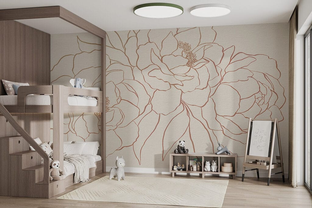 Peonies in One Line — interior 4