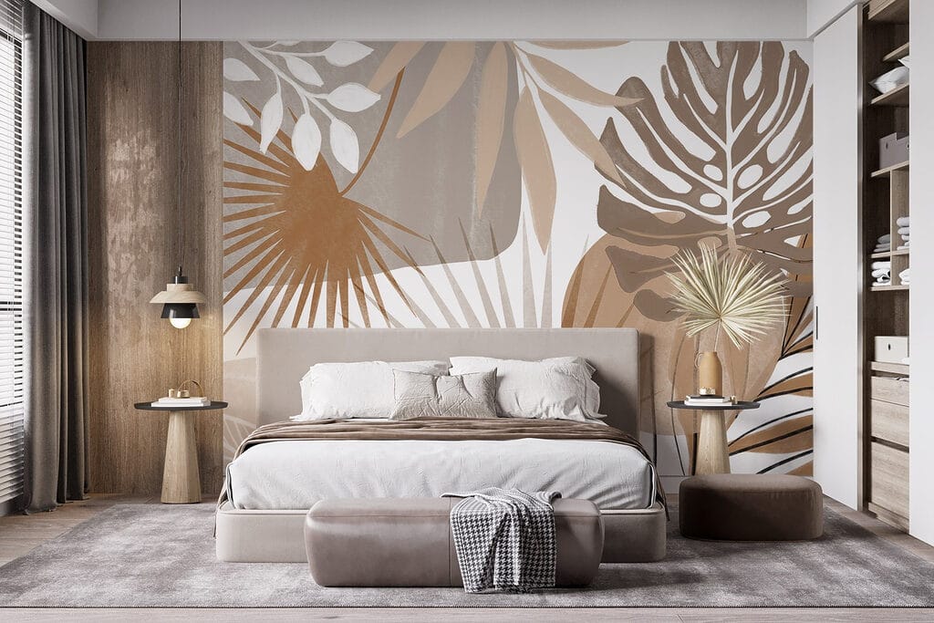 Leaves over terracotta blocks — interior 1