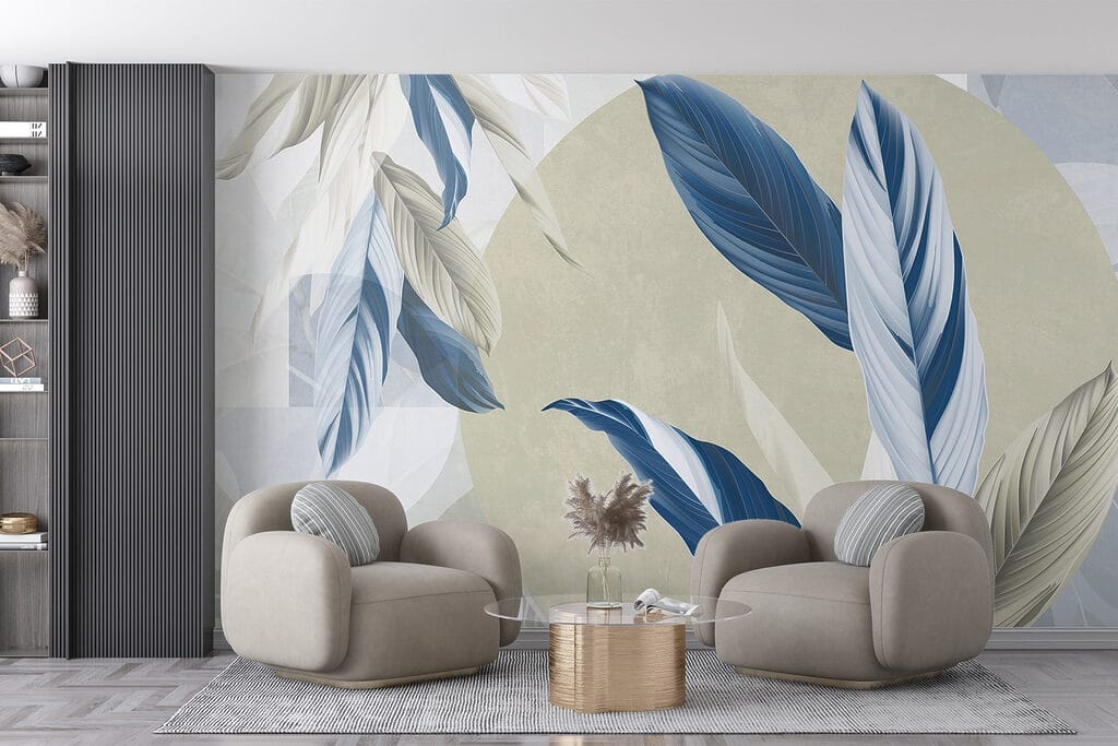 Leaves between round shapes — interior 3