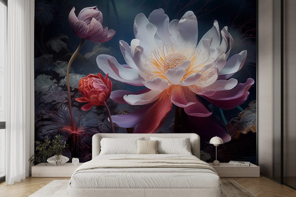 Glowing flower at night — interior 3