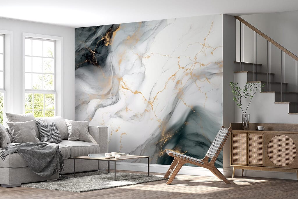 Gold veins through grey-white — interior 5